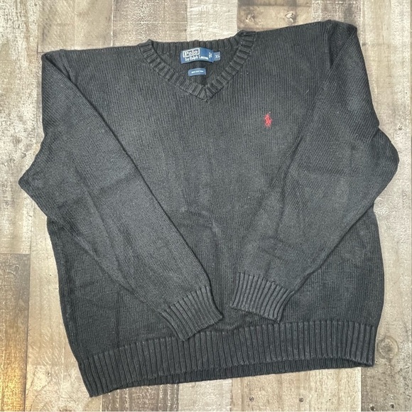 Polo by Ralph Lauren V Neck Cotton Sweater men’s size XL - Picture 1 of 11